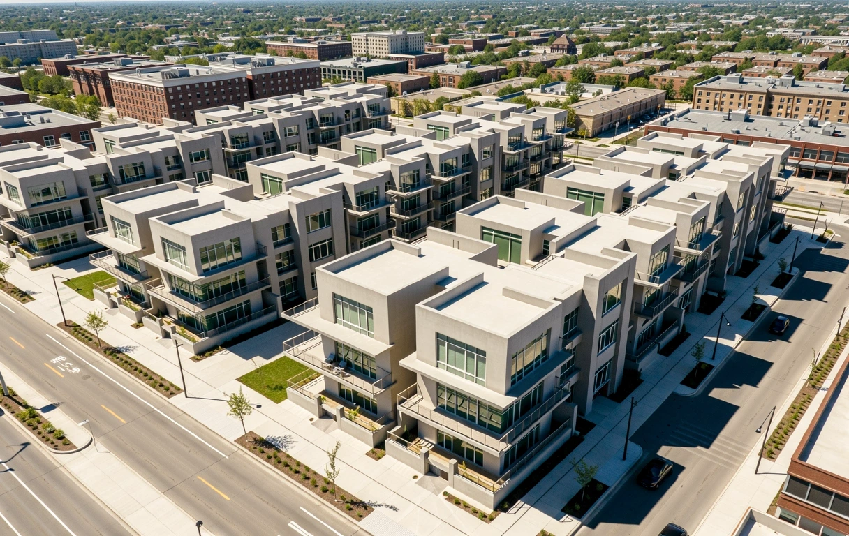 Modern residential development architecture